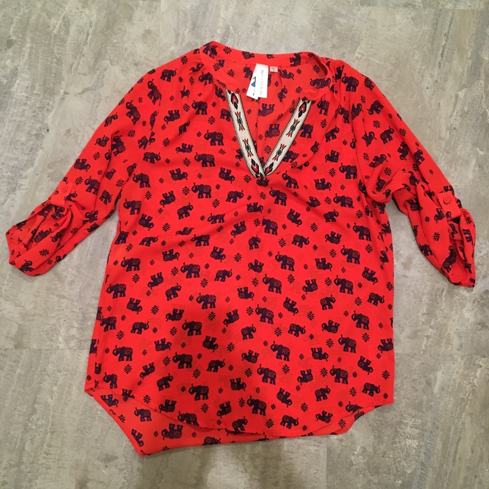Society Girl Tunic length blouse